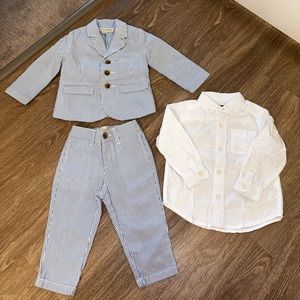 12/18 Months Hope & Henry Seersucker Suit Lk New